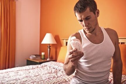 A man with a treatment for prostatitis